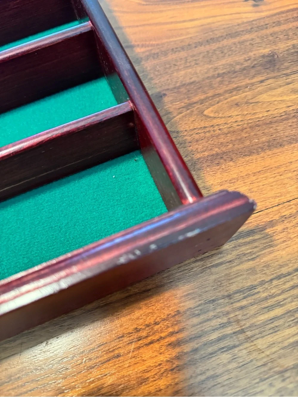 16 Ball Mahogany Wood Golf Ball Display Cabinet Case Rack Wall Mount